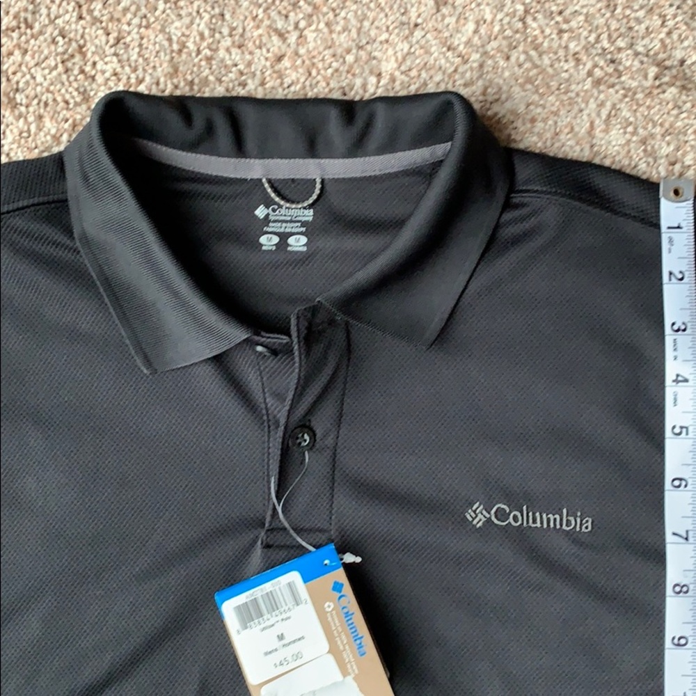 Men’s Columbia black embroidered polo
